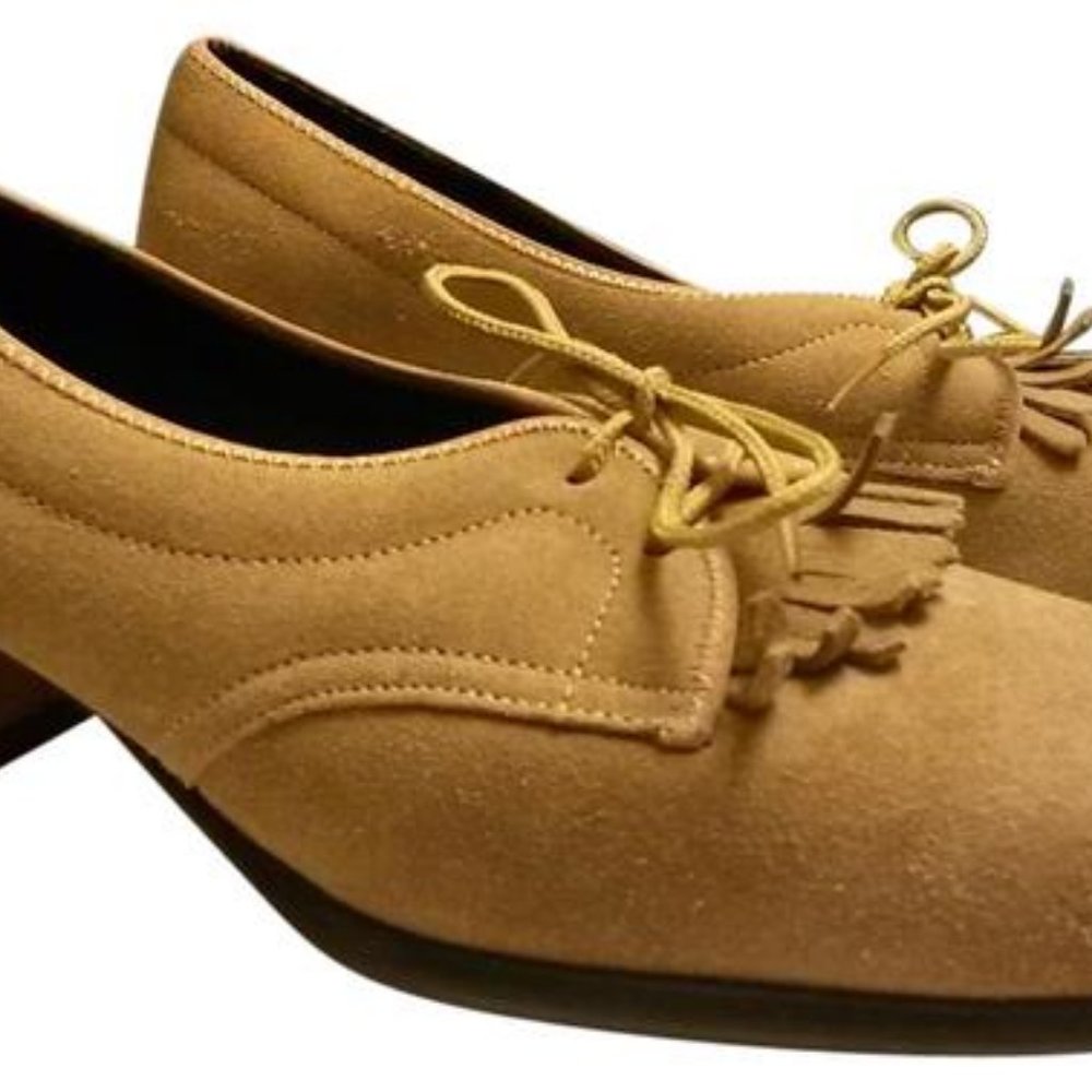 Daniel Green Light Brown/Beige Oxfords Pumps Womens Shoes Size 6.5 Suede NEW